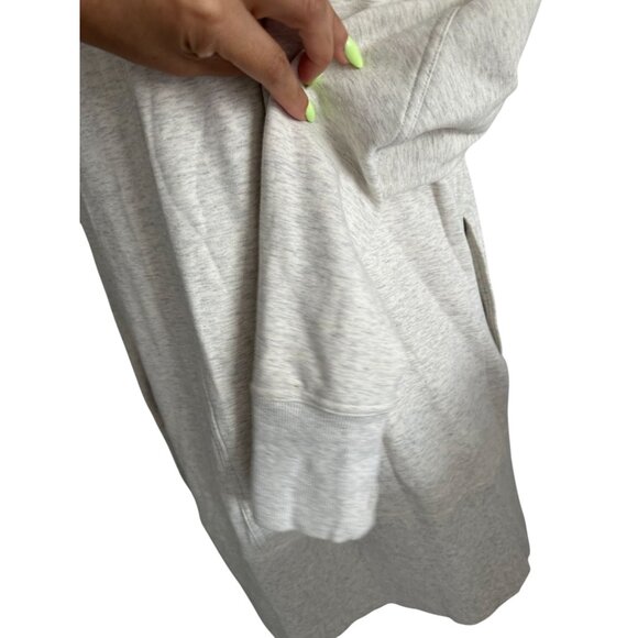 ATHLETA Oatmeal Heathered Long Hoodie Zip Sweatshirt Size Small - Picture 4 of 9